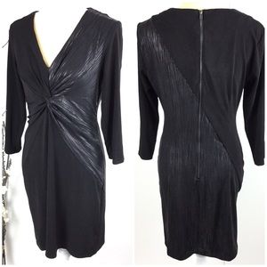 Donna Morgan Black Twist Slimming Stretch Dress